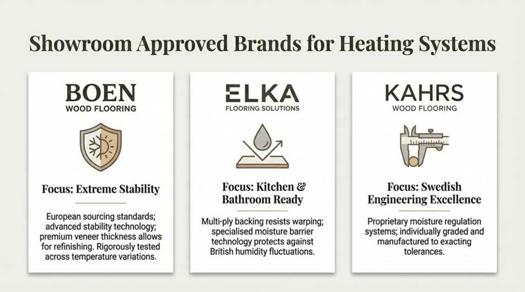 Recommended brands for underfloor heating applications