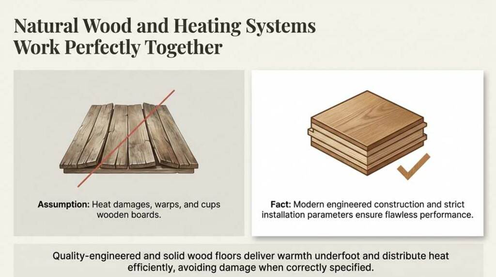 Why wood flooring works with underfloor heating