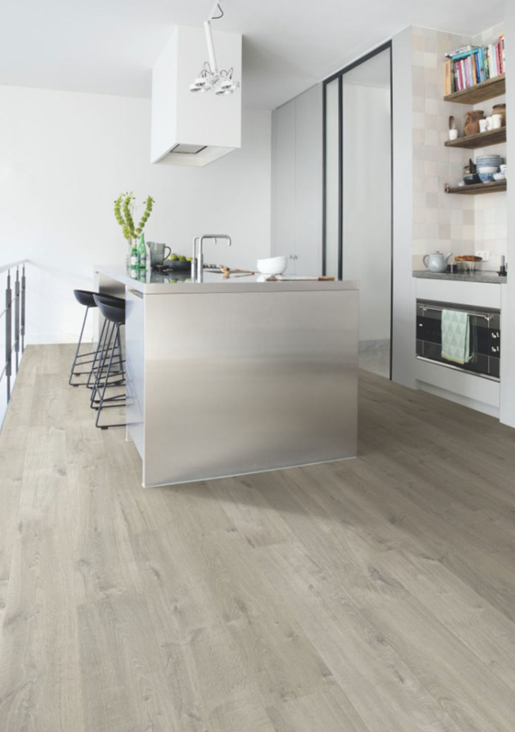 QuickStep Impressive Ultra Soft Oak Grey Laminate Flooring, 12mm