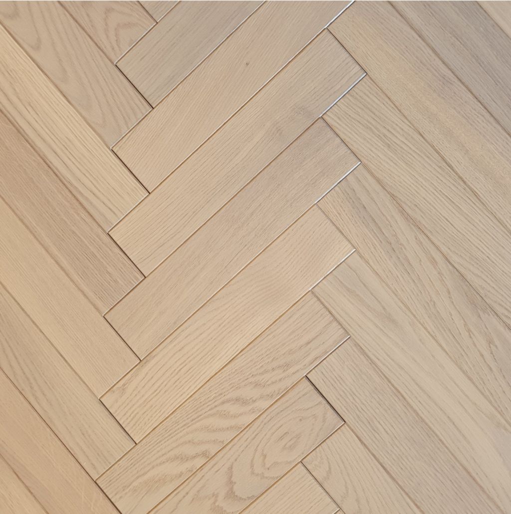 Tradition Classics Herringbone Engineered Oak Flooring, Pinot Gris Brushed, Oiled, 70x15x350mm