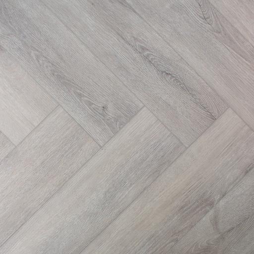 Evergreen Aqua Deluxe Misty Oak Herringbone Vinyl Flooring, 122x5x610mm