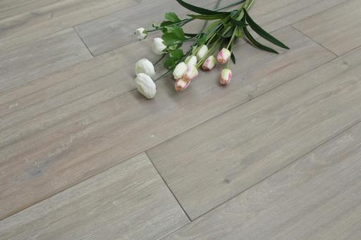 Tradition Select Engineered Oak Flooring, Smoked, Hand Scraped, White Oiled, 190x20x1900mm Thumb