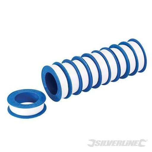 PTFE Tape, 10pk, 12mm, 12m
