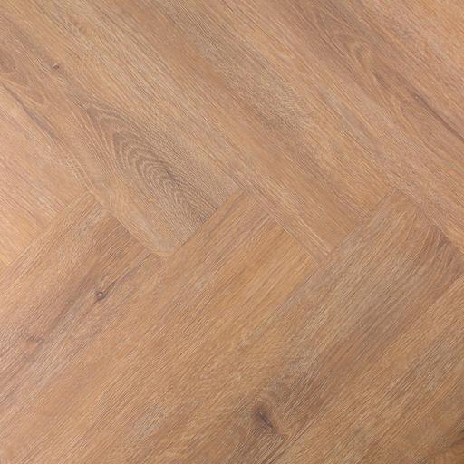 Evergreen Aqua Caramel SPC Vinyl Flooring, Herringbone, 122x5x610mm