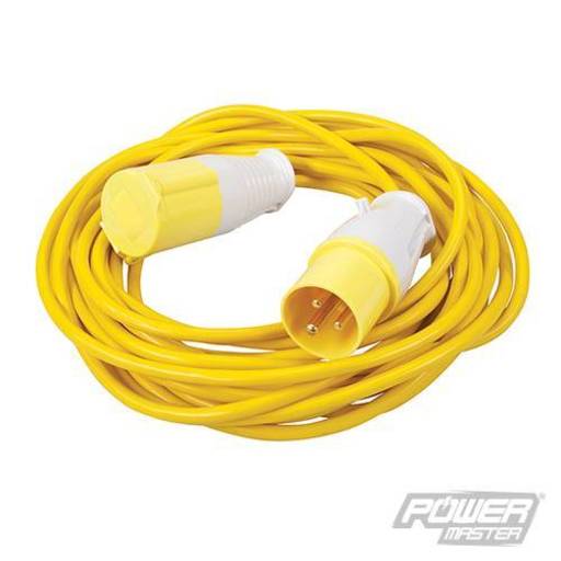 Extension Lead 16A, 110V, 10m, 3 pin, Yellow