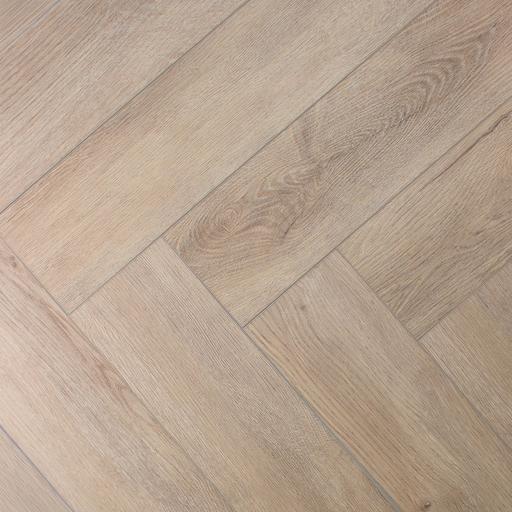 Evergreen Aqua Deluxe Barnwood Herringbone Vinyl Flooring, 122x5x610mm