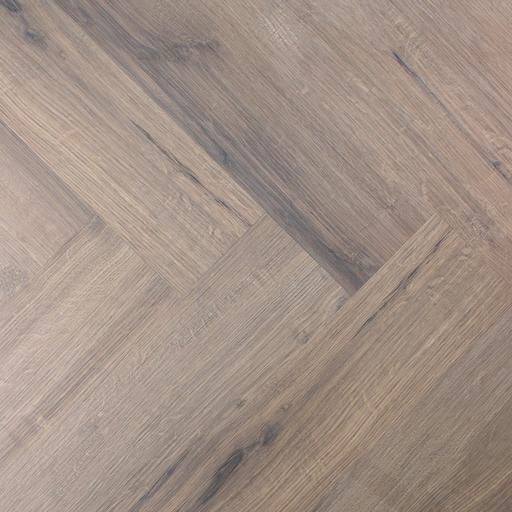 Evergreen Aqua Arctic Grey SPC Vinyl Flooring, Herringbone, 122x5x610mm