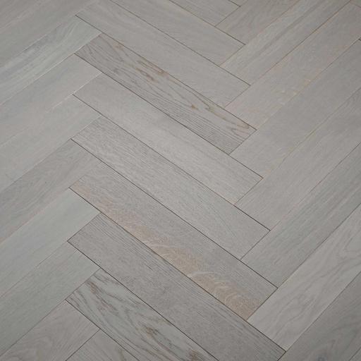 V4 Wood Flooring Misty Grey Herringbone XL (Right), Engineered, 100mm x 14mm x 500mm