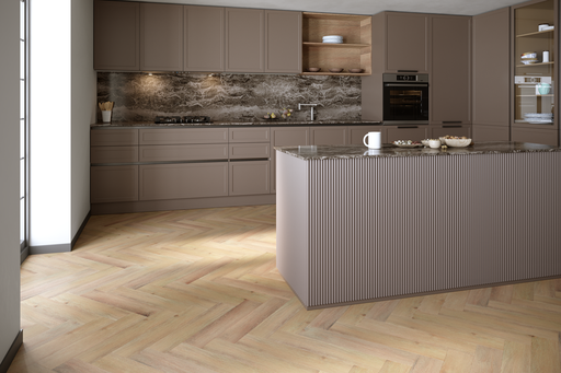Luvanto Design Herringbone Chelsea Oak Luxury Vinyl Flooring, 107x2.5x534mm