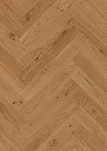 Boen Transparent Oak Herringbone T/G Wood Flooring, Brushed, Live Natural, 10.5x137x790 mm