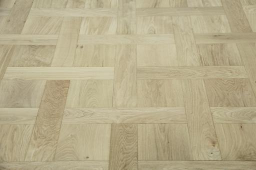 Tradition Select Engineered Oak Parquet Flooring, Brushed & Unfinished, 240x15x240mm