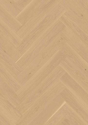 Boen Pale White Oak Herringbone T/G Wood Flooring, Brushed, Live Matt, 10.5x137x790 mm