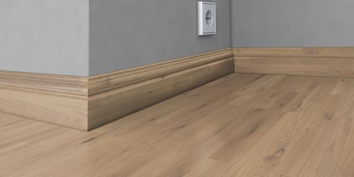 Kahrs Skirtings Solid Skirting Oak Nouveau White, Matt Lacquered Thumb