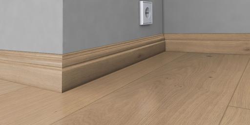 Kahrs Skirtings Solid Skirting Oak Nouveau White, Matt Lacquered Thumb