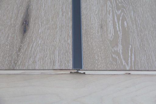 Tradition Select Small Grey Aluminium T-moulding Thresholds, Aluminium, Grey, 20x7x2700mm