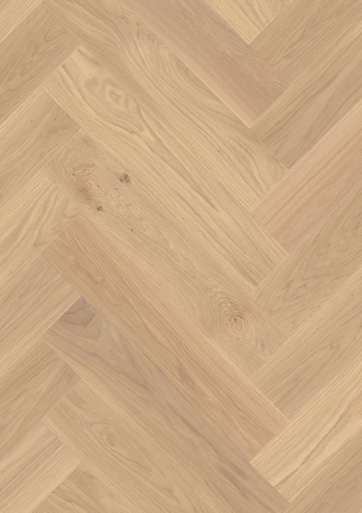 Boen Adagio Herringbone White Oak Engineered Flooring, Brushed, Live Natural Oil, 138x14x690mm