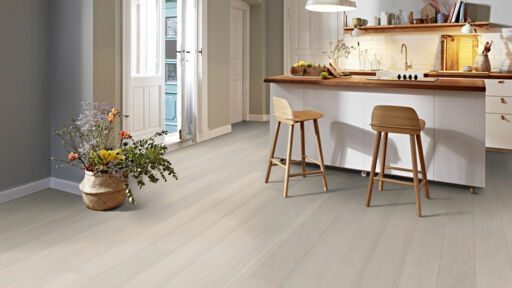 Boen Andante Oak Engineered Flooring, White, Brushed, Lacquered, 138x3.5x14mm