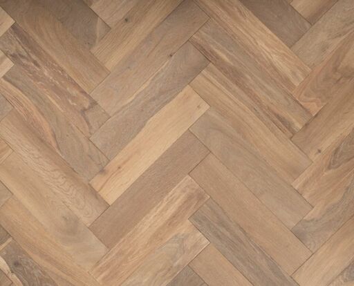 Briarthyme Herringbone Engineered Oak Flooring, Grey Smoked, Brushed, UV Oiled, 90x15x400mm Thumb