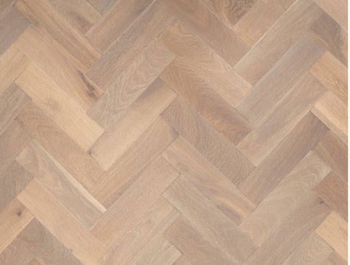 Canopy Regent Oak Herringbone Engineered Oak Flooring, Grey Smoked, Brushed, UV Lacquered, 80x10x300mm