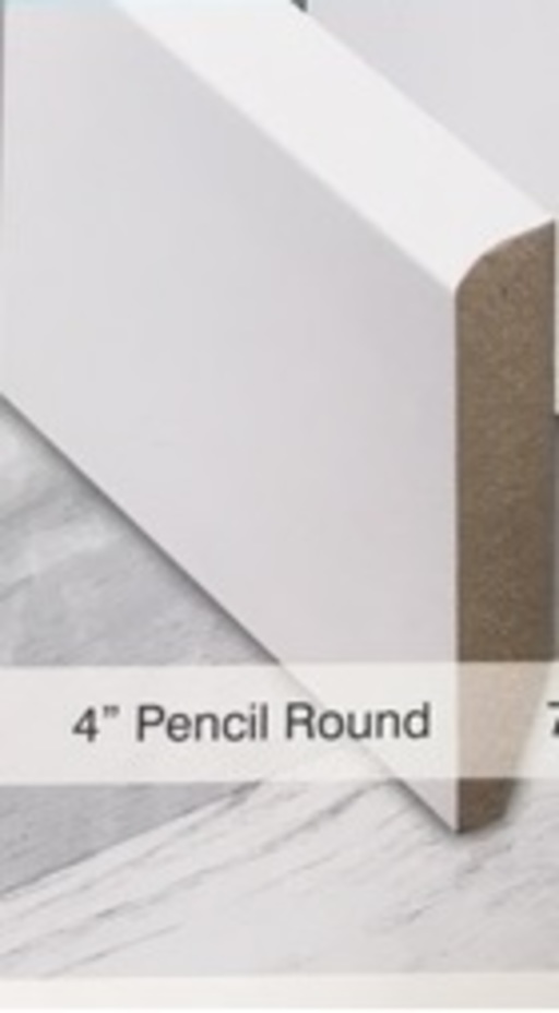 Tradition 4'' Paintable Pencil Round Skirting Profile