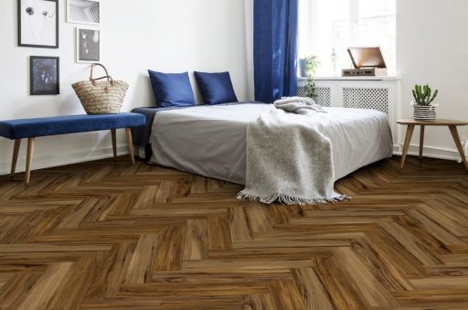 FirmFit Original Herringbone American Walnut Luxury Vinyl Flooring, 123x5x615mm