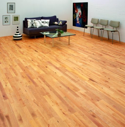 Junckers Beech Solid 2-Strip Wood Flooring, Ultra Matt Lacquered, Variation, 129x22mm