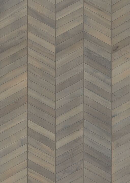 Kahrs Chevron Grey Engineered Oak Flooring, Brushed & Oiled, 305x15x1848mm