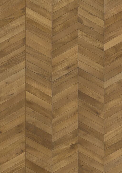 Kahrs Chevron Light Brown Engineered Oak Flooring, Light Smoked, Brushed & Oiled, 305x15x1848mm