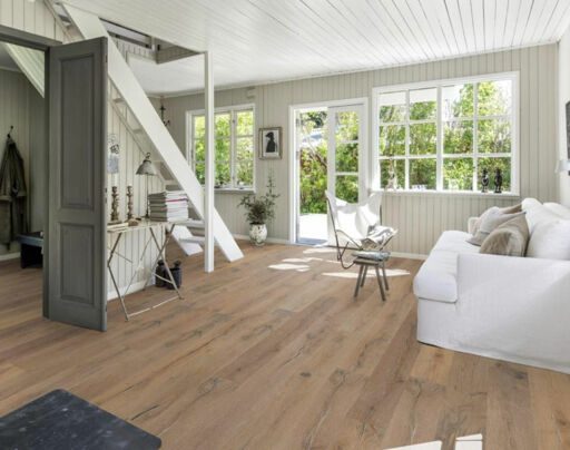 Kahrs Da Capo Indossati Oak Engineered Wood Flooring, Handscraped, Light Smoked, Brushed & Oiled, 190x15x1900mm