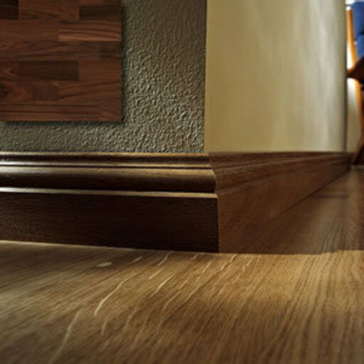 Kahrs Skirtings Solid Skirting Walnut, Satin Lacquered