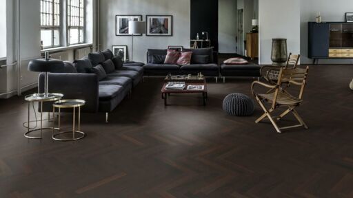 Kahrs Studio Smoked Herringbone Engineered Oak Flooring, Prime, Oiled, 70x11x490mm