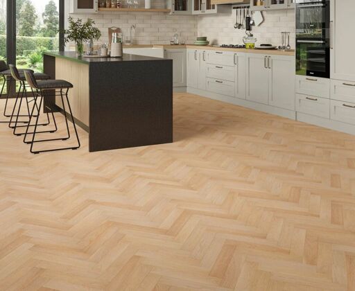 Lothmere Engineered Oak Flooring, Herringbone, Natural Limed White, Brushed, Rustic, UV Lacquered, 70x10x350mm