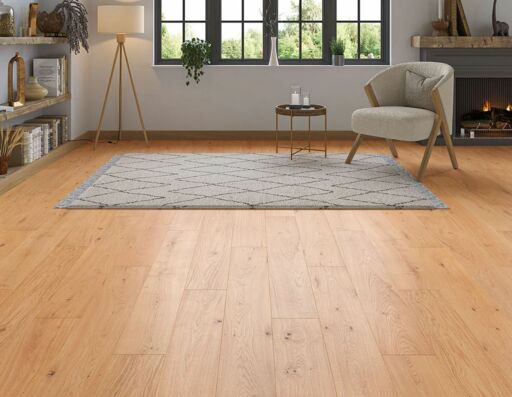Lumoria Engineered Oak Flooring, Natural, Brushed, Rustic, UV Oiled, 180x14x1200mm