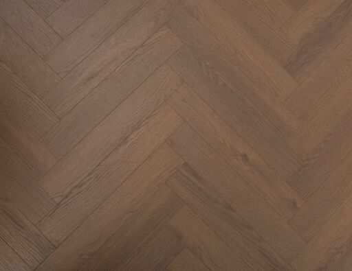 Nightfall Deluxe Oak Herringbone Laminate Flooring, Dark Chocolate, 100x12x600mm
