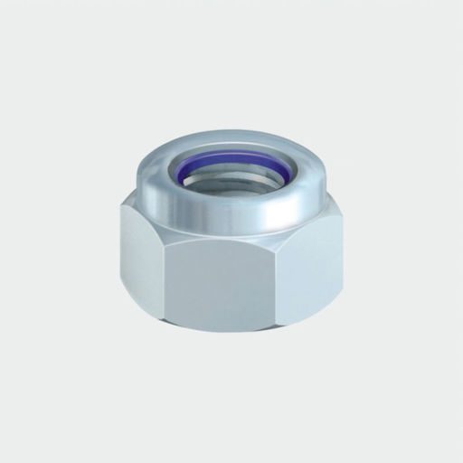 P Nylon Nut - BZP, M8, 10pk