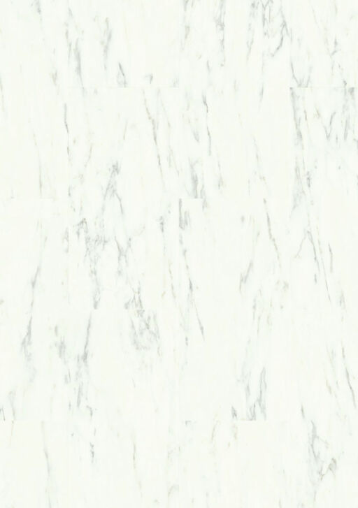 QuickStep Alpha Oro, Marble Carrara White Vinyl Flooring, 303x5x610mm