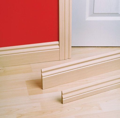 Unika White MDF Skirting Board, 20x115mm, 2.4m