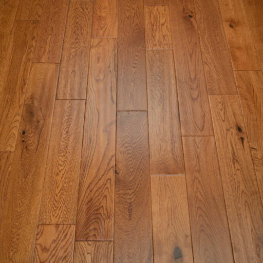 Tradition Engineered Golden Oak Flooring, Handscraped, Rustic, Lacquered, RLx125x18mm Thumb