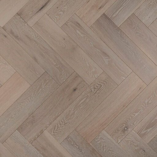 Tradition Engineered Oak Parquet Flooring, Herringbone, Natural, White Washed, Brushed & Matt Lacquered, 150x14x600mm