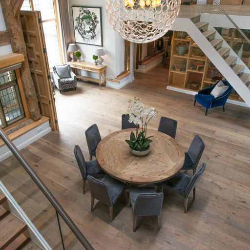 V4 Deco Plank, Frozen Umber Engineered Oak Flooring, Rustic, Stained, Brushed & Hardwax Oiled, 190x14x1900mm