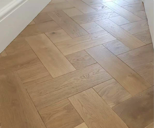 Tradition Select Engineered Oak Parquet Flooring, Brushed, UV Oiled, 190x15x190mm