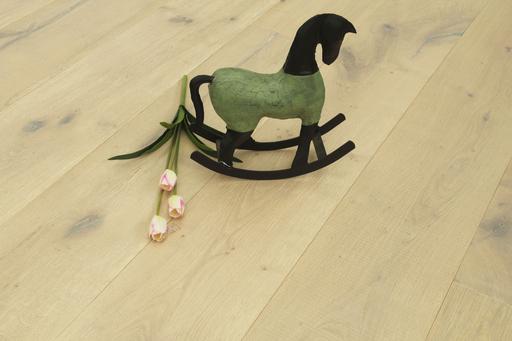 Tradition Select Engineered Oak Flooring, Brushed, Distressed Saw Marks, Cream Colour Oiled, 240x15x1860mm Thumb