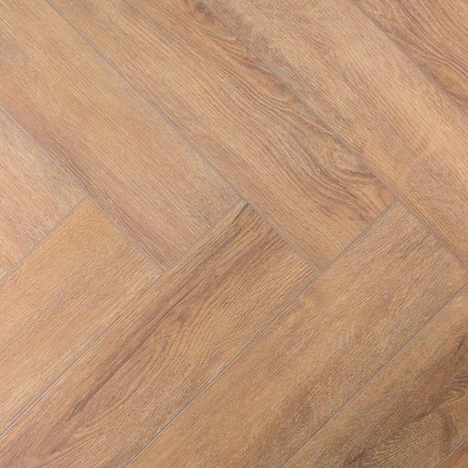 Evergreen Aqua Deluxe Pro Obsidian Oak SPC Vinyl Flooring, Herringbone, 122x6.5x610mm