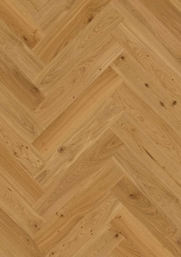 Boen Transparent Oak Herringbone Click Wood Flooring, Brushed, Live Natural, 14x138x690mm