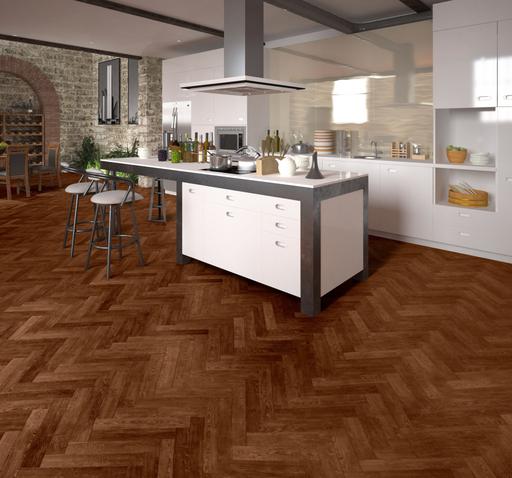 Luvanto Click Plus Herringbone Priory Oak Luxury Vinyl Flooring, 125x5x625mm
