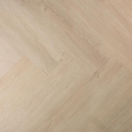 Evergreen Aqua Pale Timberwash SPC Vinyl Flooring, Herringbone, 122x5x610mm