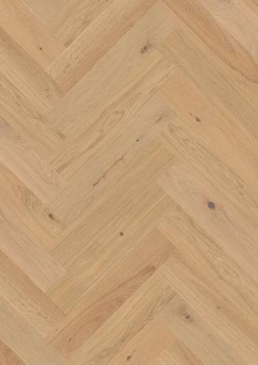 Boen Transparent Oak Herringbone Click Wood Flooring, Brushed, Live Natural, 14x138x690mm