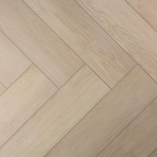 Evergreen Aqua Deluxe Aurora Blonde Oak SPC Vinyl Flooring, Herringbone, 122x5x610mm