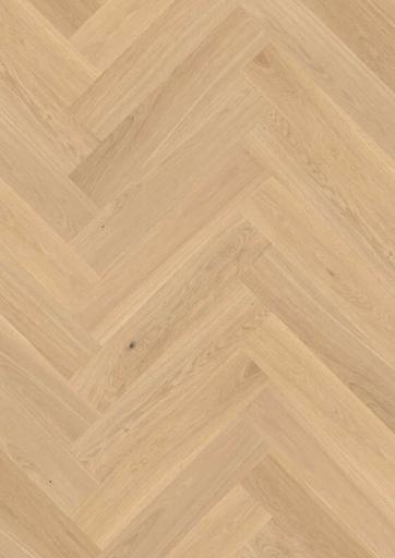 Boen Transparent Oak Herringbone Click Wood Flooring, Brushed, Live Natural, 14x138x690mm