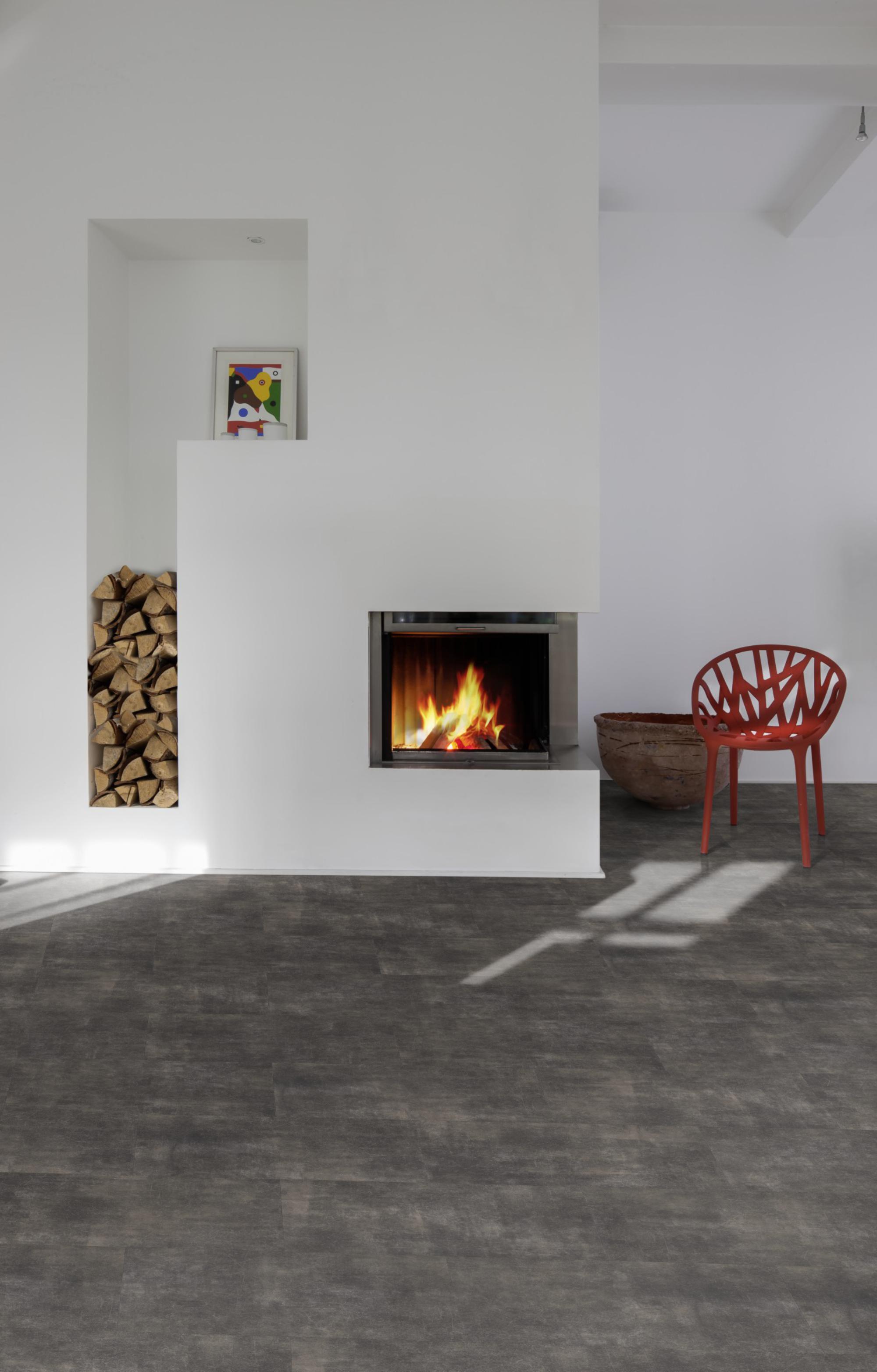 Kahrs Click Stone Steele 5mm LVT Flooring, 300x5x600mm Image